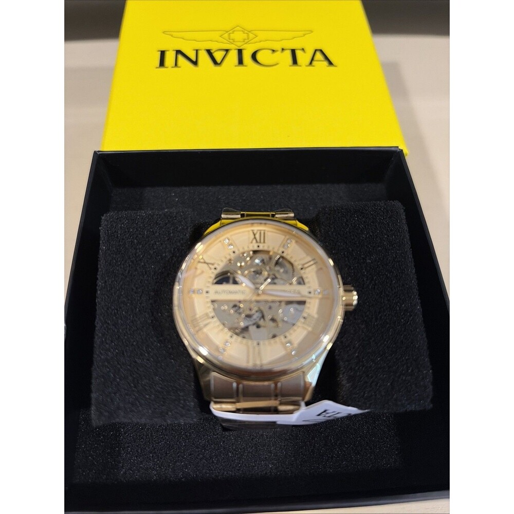 Invicta Objet D Art Automatic Men's Watch w/ Skeleton Dial - 40mm, Gold (69115)